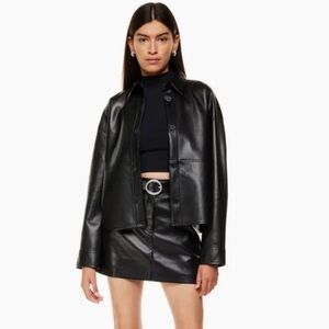 Aritzia Babaton Faux Leather Pelli Hip Jacket